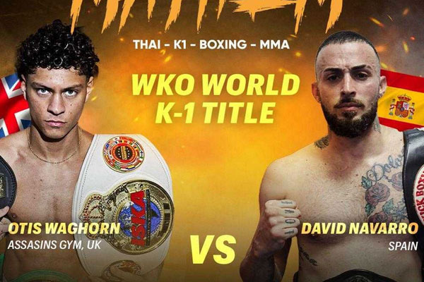 Otis Waghorn vs Nathan Navarro WKO world titlke fight